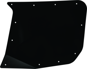 Polaris Ranger Crew 900 UTV Door Skin - Rear Passenger - DragonFire Racing - Replacement - Black - `13-`19